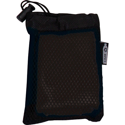 Kühlendes Handtuch Aus RPET-Material, 30x80cm , schwarz / schwarz, R-PET, 11,00cm x 14,50cm x 2,00cm (Länge x Höhe x Breite), Bild 1