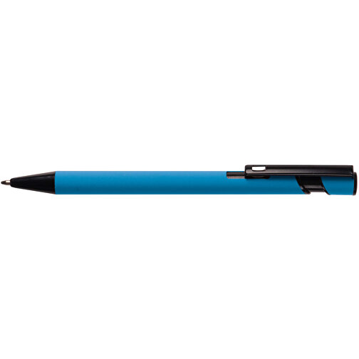 Kugelschreiber “Valencia” Soft-Touch , hellblau, Aluminium, 14,40cm (Länge), Bild 3