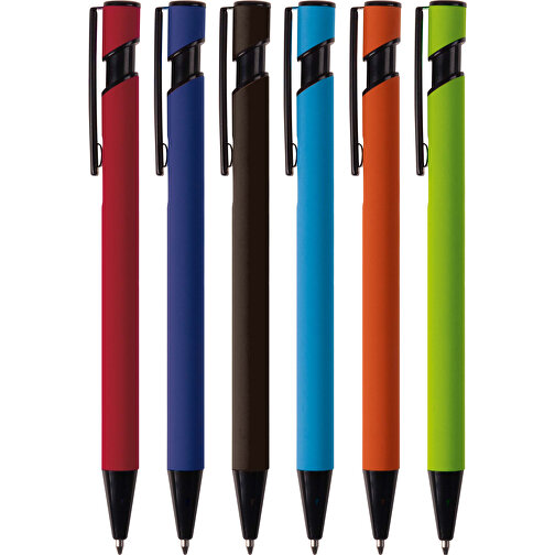 Kugelschreiber “Valencia” Soft-Touch , dunkelblau, Aluminium, 14,40cm (Länge), Bild 6