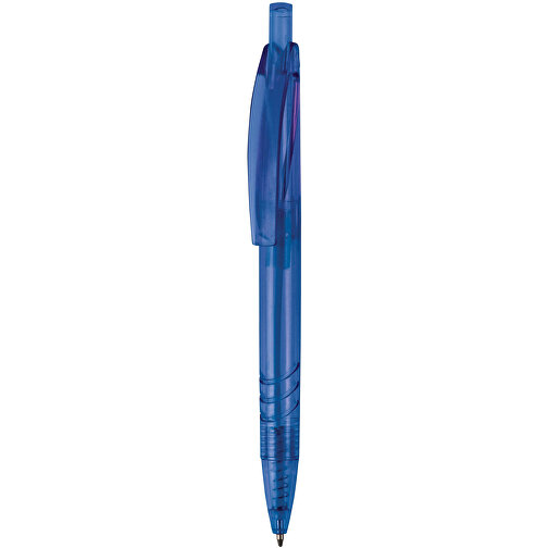 Kugelschreiber Aus R-PET-Material , transparent blau, R-PET, 14,00cm (Länge), Bild 1