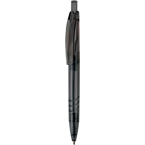 Kugelschreiber Aus R-PET-Material , transparent schwarz, R-PET, 14,00cm (Länge), Bild 1