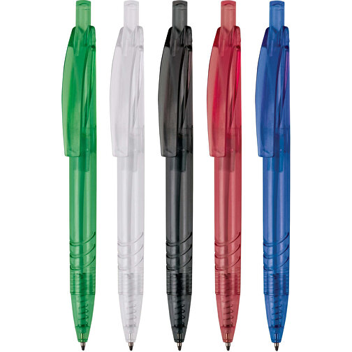 Kugelschreiber Aus R-PET-Material , transparent schwarz, R-PET, 14,00cm (Länge), Bild 5