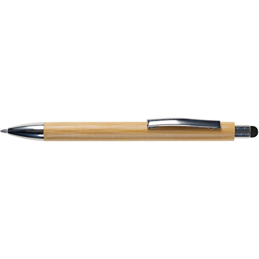 Bambus Kugelschreiber New York Mit Touchpen , schwarz, Bambus, 14,20cm (Länge), Bild 3