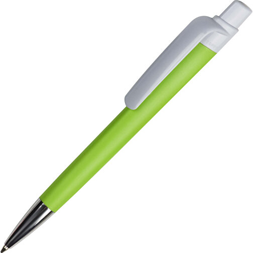 Kugelschreiber Prisma Mit NFC-Tag , licht groen / wit, ABS, 14,50cm (Länge), Bild 2