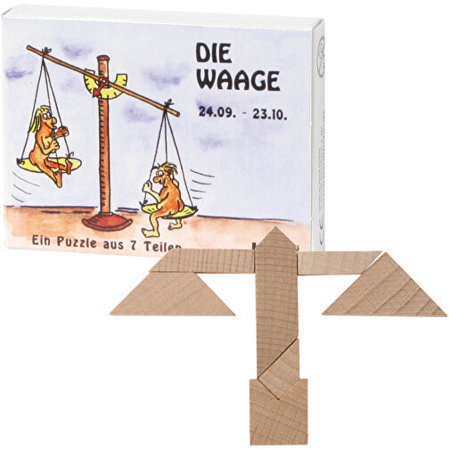 Mini-Waage-Puzzle , , 6,50cm x 1,30cm x 5,00cm (Länge x Höhe x Breite), Bild 1