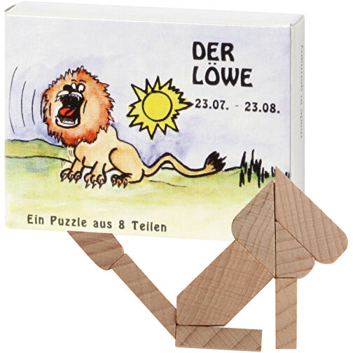 Mini-Löwe-Puzzle , , 6,50cm x 1,30cm x 5,00cm (Länge x Höhe x Breite), Bild 1
