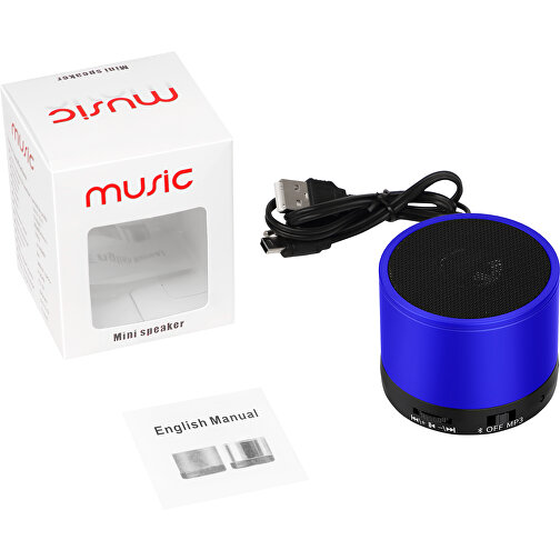 Bluetooth® Lautsprecher „Blues“ , Promo Effects, blau, ABS, Metall, Gummi, 5,00cm (Höhe), Bild 6