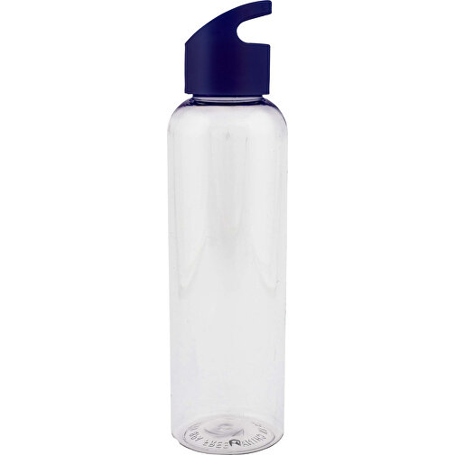 Loop Flasche Transparent R-PET 600ml , transparent dunkelblau, R-PET, 25,60cm (Höhe), Bild 1