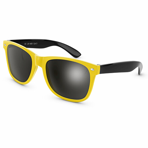 SunShine Glänzend - UV 400 , Promo Effects, gelb/schwarz, Rahmen aus Polycarbonat und Glass aus AC, 14,50cm x 4,80cm x 15,00cm (Länge x Höhe x Breite), Bild 1