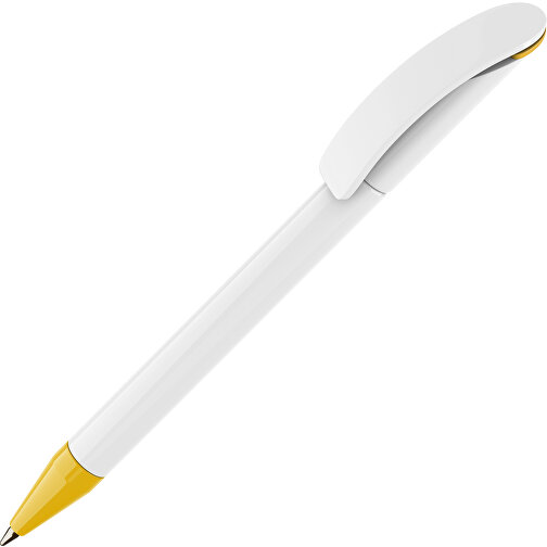 Prodir DS3 TPP Twist Kugelschreiber , Prodir, gelb/weiß, Kunststoff, 13,80cm x 1,50cm (Länge x Breite), Bild 1