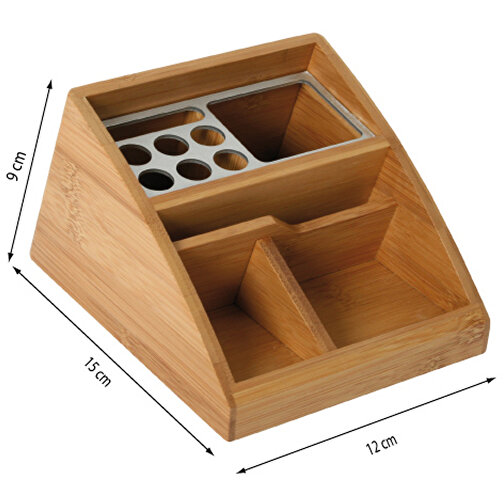 Schreibtischständer M, Bambus/Alu , , 15,00cm x 9,00cm x 12,00cm (Länge x Höhe x Breite), Bild 3