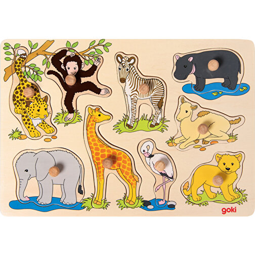 Puzzle infantil de animales africanos, Imagen 1