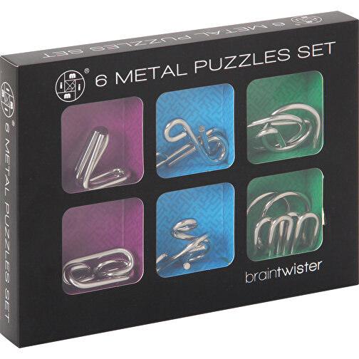 Metal Puzzle Set (6) , , 26,00cm x 3,00cm x 19,00cm (Länge x Höhe x Breite), Bild 1