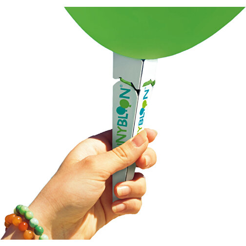 FUNNYBLOON®-Ballonhaltestab 'BASIC' , weiß, Spezialkarton, nachhaltig, ökologisch, FSC Mix zertifiziert, 22,00cm (Länge), Bild 5