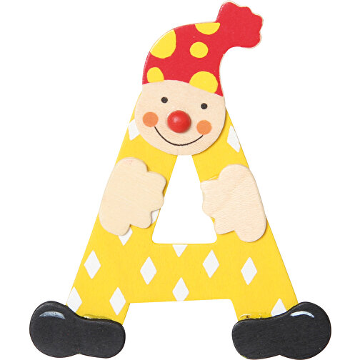 Buchstabe Clown A , , 10,00cm x 0,40cm x 6,00cm (Länge x Höhe x Breite), Bild 1