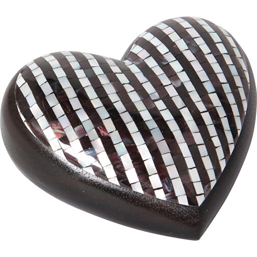 Deco Heart eksklusiv svart/hvit stripete, Bilde 1