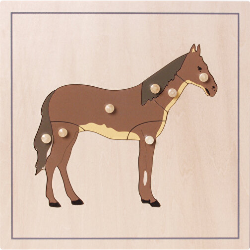Puzzle Pferd , , 24,00cm x 2,00cm x 24,00cm (Länge x Höhe x Breite), Bild 1