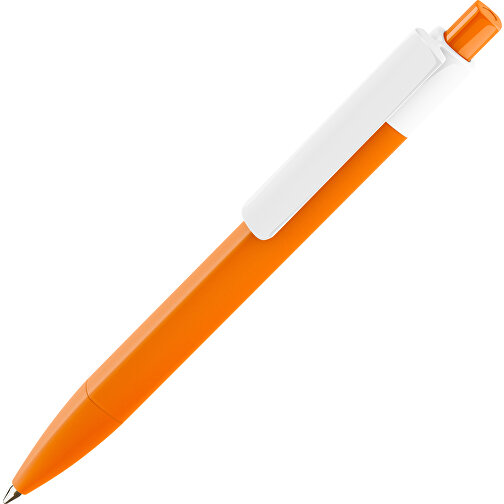 Prodir DS4 PMM Push Kugelschreiber , Prodir, orange/weiss, Kunststoff, 14,10cm x 1,40cm (Länge x Breite), Bild 1