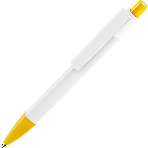 Prodir DS4 PMM Push Kugelschreiber , Prodir, gelb/weiß, Kunststoff, 14,10cm x 1,40cm (Länge x Breite), Bild 1