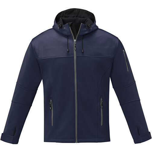 Match Softshelljacke Für Herren , navy, Single jersey Strick 90% Polyester, 10% Elastan, 360 g/m2, Bonding, Microfleece 100% Polyester, XL, , Bild 3