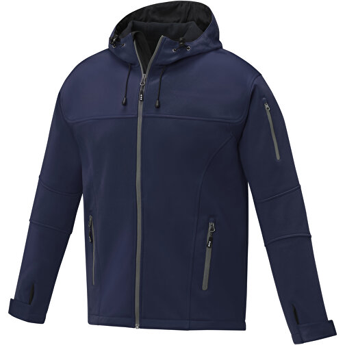 Match Softshelljacke Für Herren , navy, Single jersey Strick 90% Polyester, 10% Elastan, 360 g/m2, Bonding, Microfleece 100% Polyester, M, , Bild 1