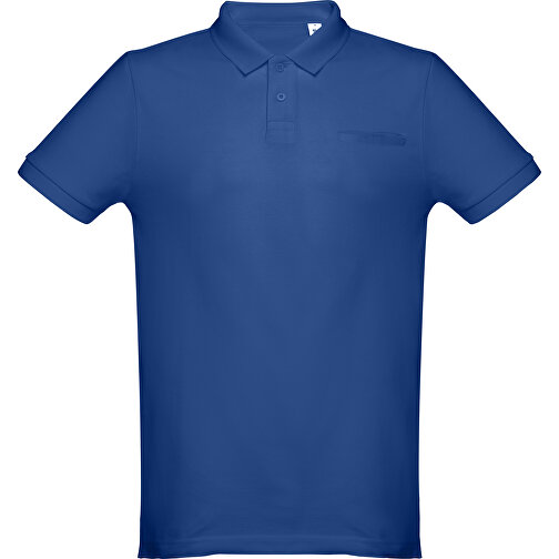 THC DHAKA. Herren Poloshirt , königsblau, 100% Baumwolle, L, 74,00cm x 54,00cm (Länge x Breite), Bild 1
