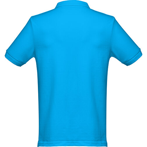 THC MONACO. Herren Poloshirt , wasserblau, 100% Baumwolle, XL, 75,50cm x 58,00cm (Länge x Breite), Bild 2
