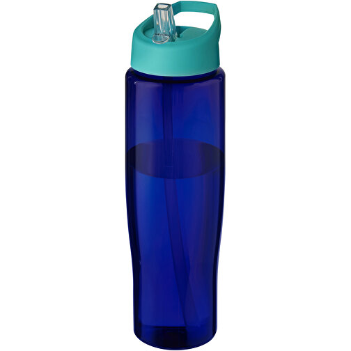 H2O Active® Eco Tempo 700 Ml Sportflasche Mit Ausgussdeckel , aquablau / blau, PCR Kunststoff, PP Kunststoff, 23,40cm (Höhe), Bild 1