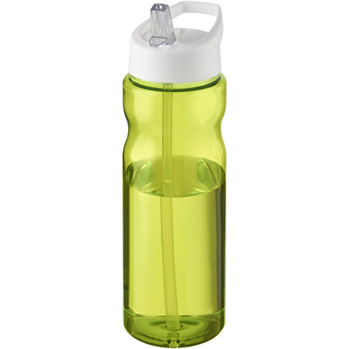 H2O Active® Base 650 Ml Sportflasche Mit Ausgussdeckel , limone / weiß, PET Kunststoff, 72% PP Kunststoff, 17% SAN Kunststoff, 11% PE Kunststoff, 21,80cm (Höhe), Bild 1