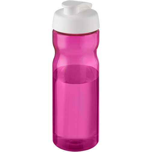 H2O Active® Base 650 Ml Sportflasche Mit Klappdeckel , magenta / weiß, PET Kunststoff, PP Kunststoff, 22,10cm (Höhe), Bild 1