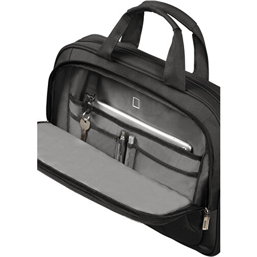 American Tourister - AT Work - Laptop Bag 15,6' , black/orange, 100% Polyester, 32,00cm x 12,00cm x 41,50cm (Länge x Höhe x Breite), Bild 8