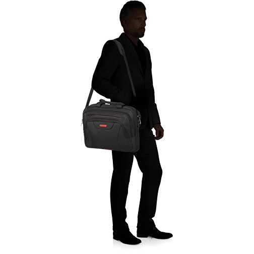 American Tourister - AT Work - Laptop Bag 15,6' , black/orange, 100% Polyester, 32,00cm x 12,00cm x 41,50cm (Länge x Höhe x Breite), Bild 9