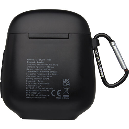 Remix Auto Pair True Wireless Ohrhörer Und Lautsprecher , schwarz, ABS Kunststoff, 7,10cm x 8,10cm x 3,90cm (Länge x Höhe x Breite), Bild 6