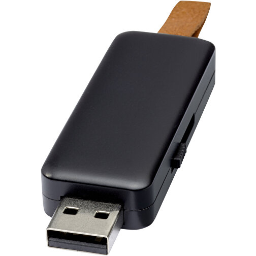 Gleam 4 GB USB-Stick Mit Leuchtfunktion , schwarz MB , 4 GB , ABS Kunststoff MB , 6,00cm x 1,00cm x 2,50cm (Länge x Höhe x Breite), Bild 1