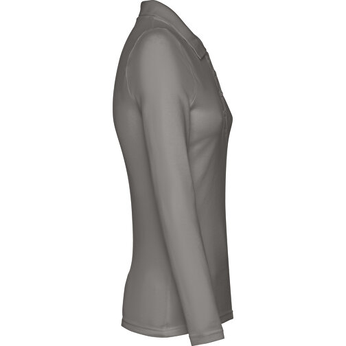 THC BERN WOMEN. Damen Langarm-Poloshirt , grau, 100% Baumwolle, XXL, 70,00cm x 52,00cm (Länge x Breite), Bild 3