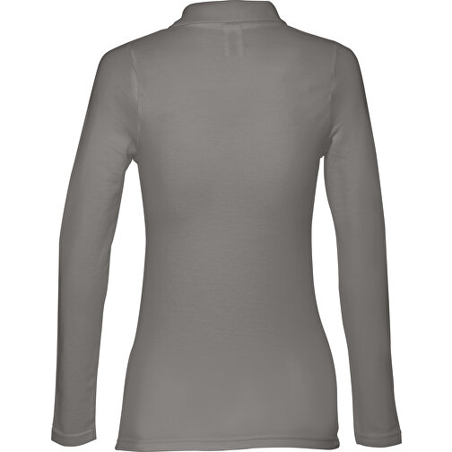 THC BERN WOMEN. Damen Langarm-Poloshirt , grau, 100% Baumwolle, S, 62,00cm x 40,00cm (Länge x Breite), Bild 2