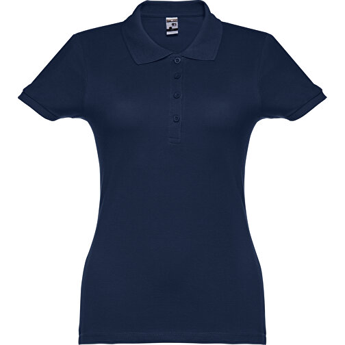 THC EVE. Damen Poloshirt , blau, 100% Baumwolle, S, 60,00cm x 40,00cm (Länge x Breite), Bild 1