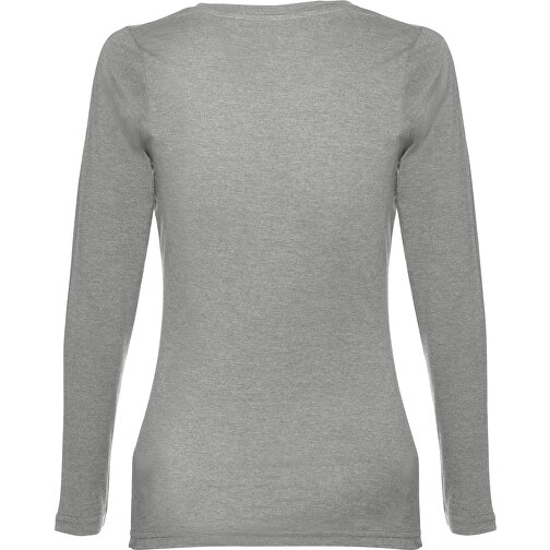 THC BUCHAREST WOMEN. Langärmeliges Tailliertes T-Shirt Für Frauen Aus Baumwolle , hellgrau melliert, 100% Baumwolle, XXL, 69,00cm x 50,00cm (Länge x Breite), Bild 2