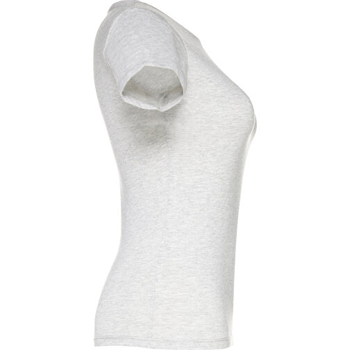 THC SOFIA. Tailliertes Damen-T-Shirt , weiss melliert, 100% Baumwolle, M, 62,00cm x 44,00cm (Länge x Breite), Bild 3