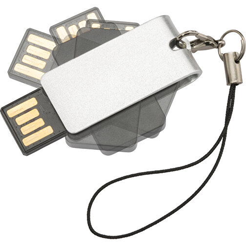 USB-Stick Turn 64GB , Promo Effects MB , silber MB , 65 GB , ABS MB , 3 - 10 MB/s MB , 3,90cm x 0,50cm x 1,50cm (Länge x Höhe x Breite), Bild 3