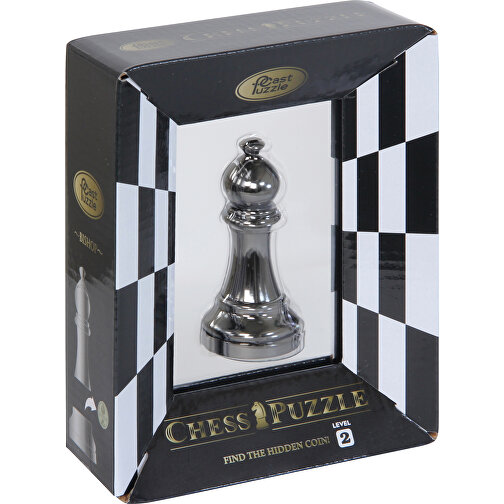 Black Cast Puzzle Chess Bishop (Fou), Image 2