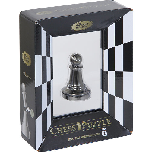 Black Cast Puzzle Chess Pawn (Bauer)* , , 5,80cm (Höhe), Bild 2