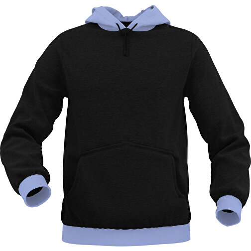 Hoodie Urban - Inkl. Individueller Gestaltung , pastellblau, 70% Baumwolle, 30 % Polyester, L, , Bild 1