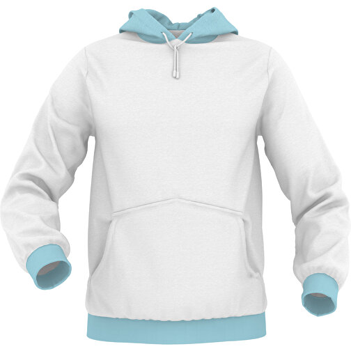 Hoodie Urban - Inkl. Individueller Gestaltung , zartblau, 70% Baumwolle, 30 % Polyester, S, , Bild 1