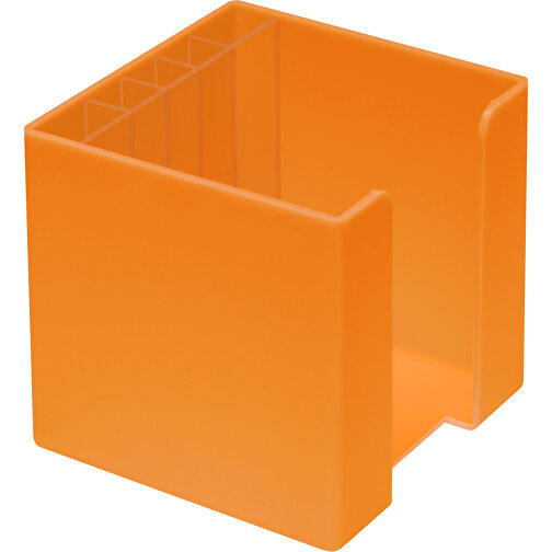 Zettelbox , orange, PS, 10,00cm x 10,00cm x 10,00cm (Länge x Höhe x Breite), Bild 1