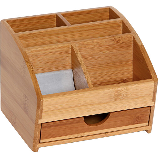 Soporte de escritorio de bambú redondeado, Imagen 1