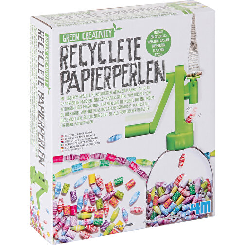Koraliki papierowe z recyklingu, zestaw do tworzenia ozdób, Obraz 2