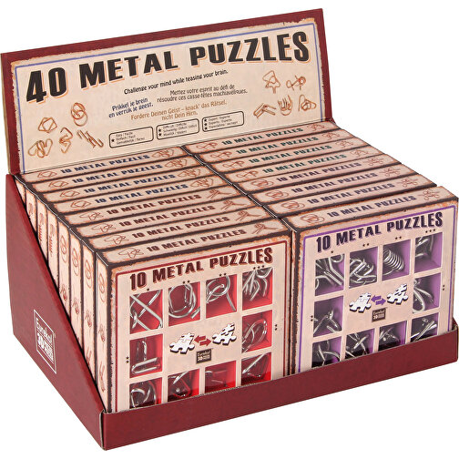 Display Metallpuzzle-Sets (16) , , 17,50cm x 3,00cm x 16,50cm (Länge x Höhe x Breite), Bild 3