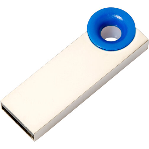 USB-Stick Metall Color 32GB , Promo Effects MB , blau MB , 32 GB , Metall, ABS MB , 3 - 10 MB/s MB , 3,80cm x 0,45cm x 1,20cm (Länge x Höhe x Breite), Bild 1
