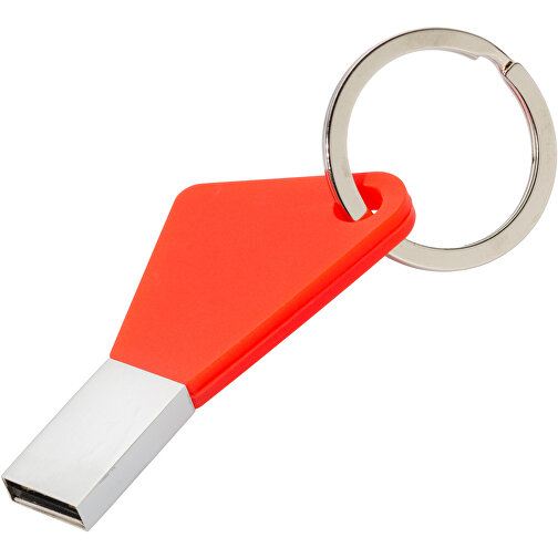 USB-Stick Silicon I 64GB , Promo Effects MB , rot MB , 65 GB , Metall, Silikon MB , 3 - 10 MB/s MB , 5,83cm x 0,45cm x 2,95cm (Länge x Höhe x Breite), Bild 1